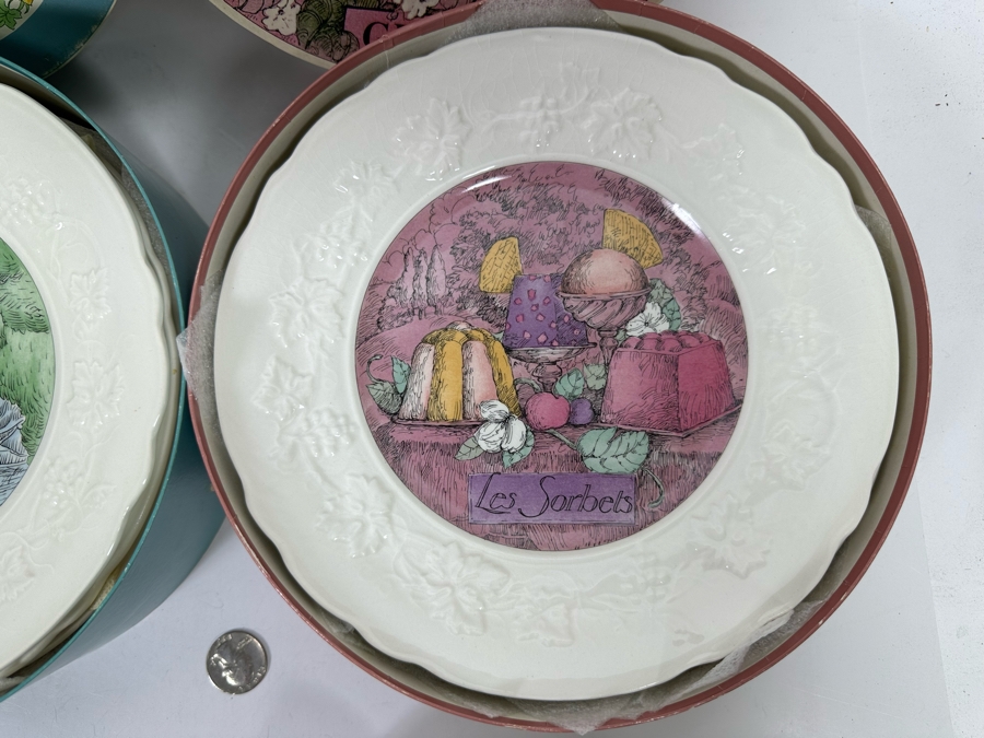 GIEN France Cheese And Dessert Plates 8.5R 18 Plates Total [Photo 14]