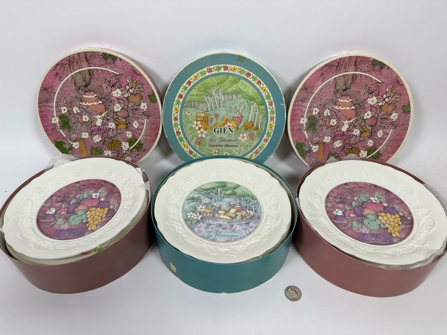 GIEN France Cheese And Dessert Plates 8.5R 18 Plates Total [Photo 4]