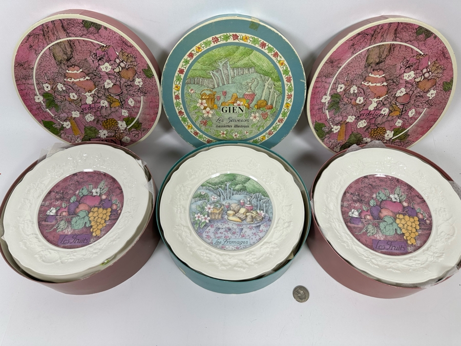GIEN France Cheese And Dessert Plates 8.5R 18 Plates Total [Photo 5]