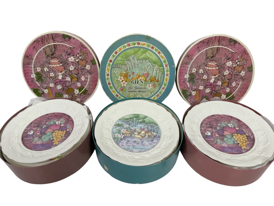GIEN France Cheese And Dessert Plates 8.5R 18 Plates Total [Photo 2]