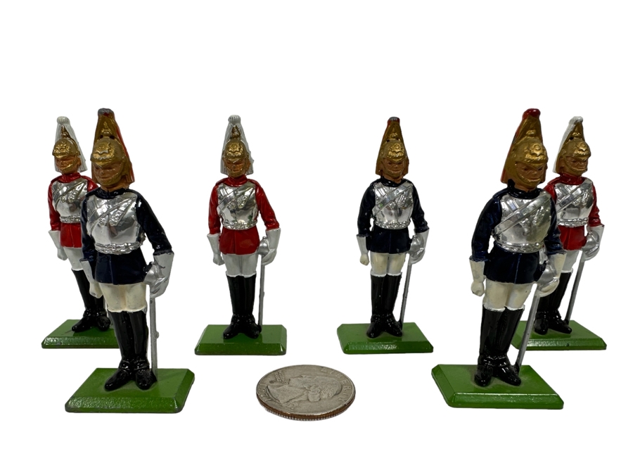 Vintage 1973 Britains Ltd Hand Painted Metal Toy Soldiers Made In England 2.5H