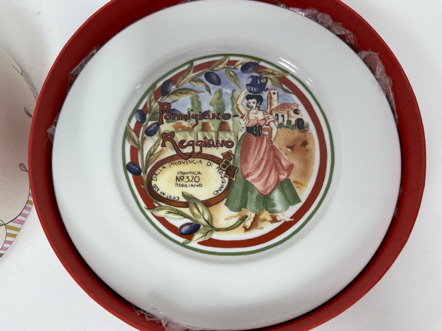 Set Of 4 Restoration Hardware Cheese Plates And Set Of 4 Crabtree & Evelyn Dessert Plates [Photo 7]