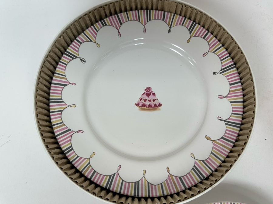 Set Of 4 Restoration Hardware Cheese Plates And Set Of 4 Crabtree & Evelyn Dessert Plates [Photo 15]