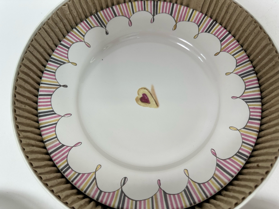 Set Of 4 Restoration Hardware Cheese Plates And Set Of 4 Crabtree & Evelyn Dessert Plates [Photo 16]