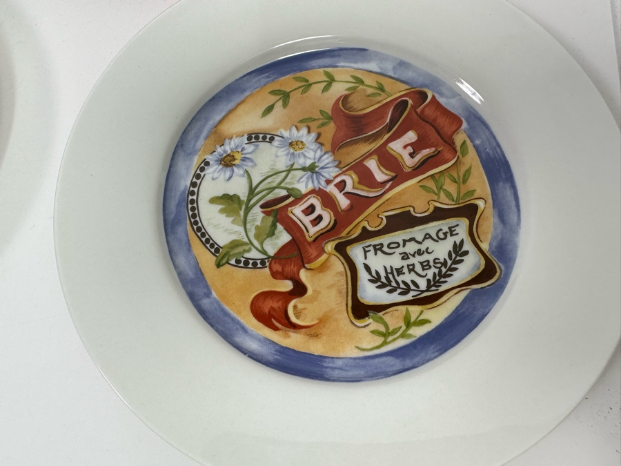 Set Of 4 Restoration Hardware Cheese Plates And Set Of 4 Crabtree & Evelyn Dessert Plates [Photo 11]