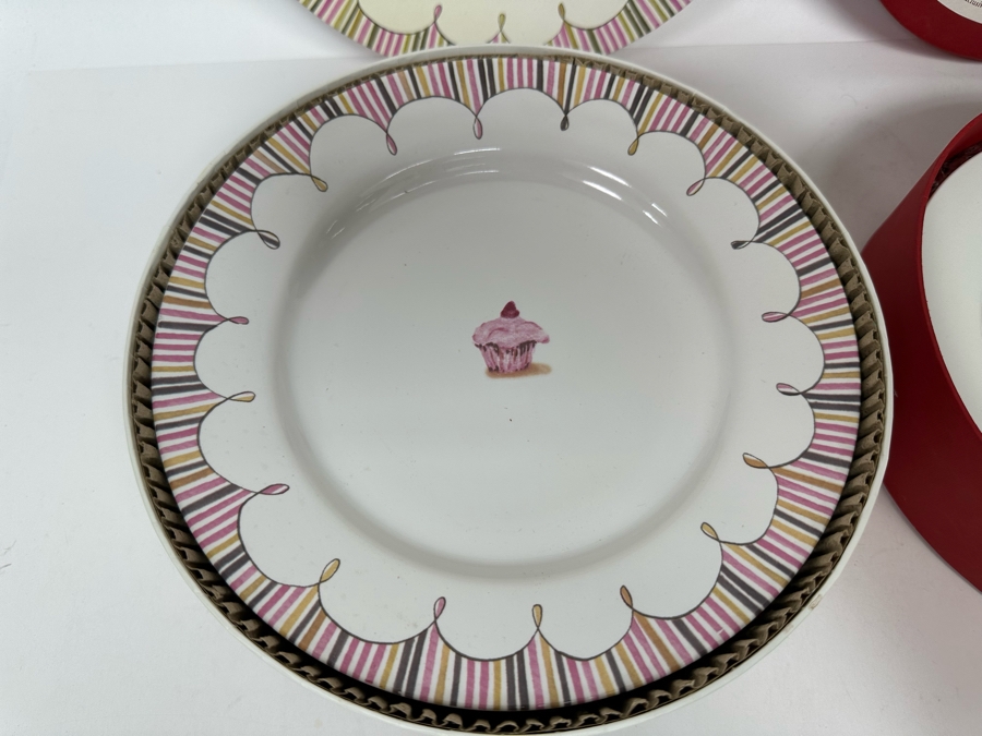 Set Of 4 Restoration Hardware Cheese Plates And Set Of 4 Crabtree & Evelyn Dessert Plates [Photo 5]