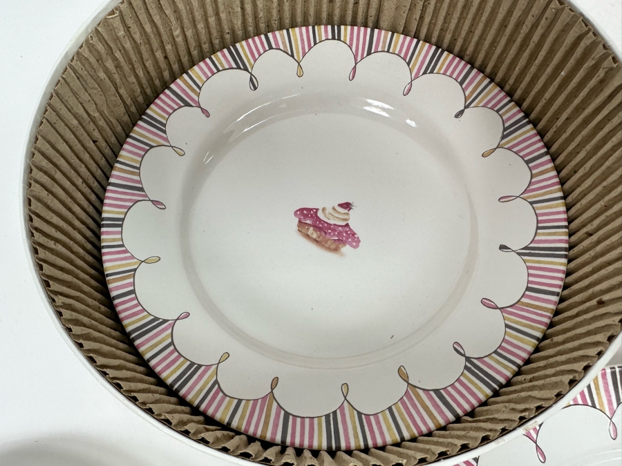 Set Of 4 Restoration Hardware Cheese Plates And Set Of 4 Crabtree & Evelyn Dessert Plates [Photo 17]