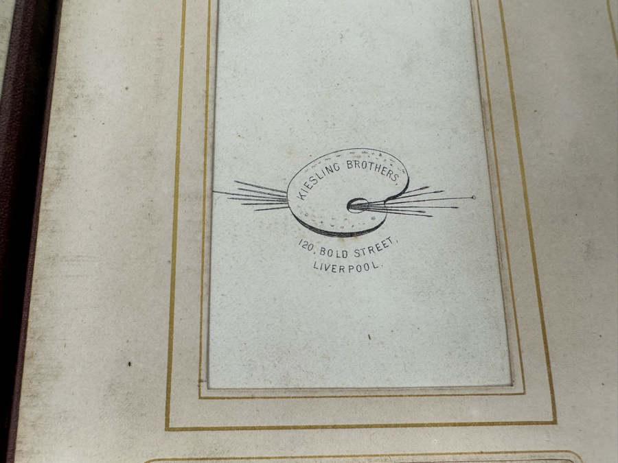 Antique 1876 Embossed Leather Photography Book Photo Album Presented To M. A. Crook With Original Family Portraits Photographs 9 X 11.5 X 2.5 - See Photos [Photo 35]