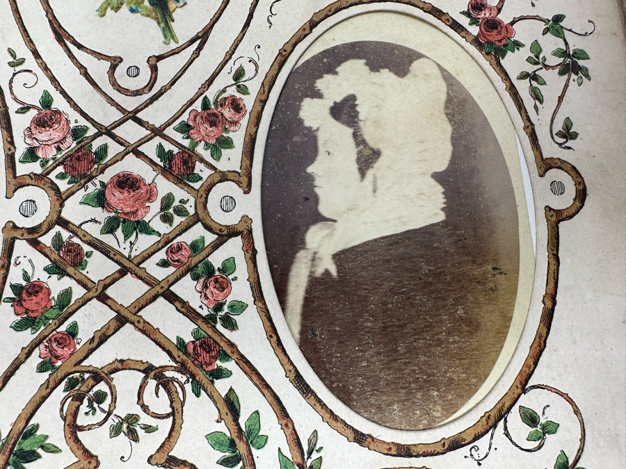 Antique 1876 Embossed Leather Photography Book Photo Album Presented To M. A. Crook With Original Family Portraits Photographs 9 X 11.5 X 2.5 - See Photos [Photo 28]