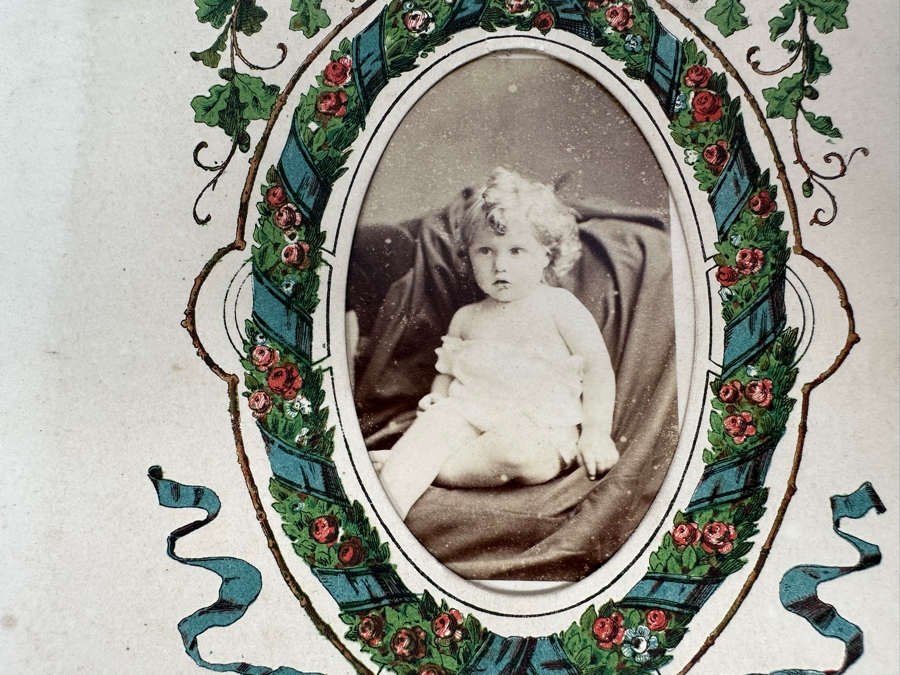 Antique 1876 Embossed Leather Photography Book Photo Album Presented To M. A. Crook With Original Family Portraits Photographs 9 X 11.5 X 2.5 - See Photos [Photo 12]