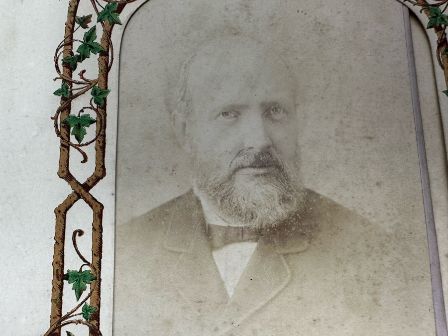 Antique 1876 Embossed Leather Photography Book Photo Album Presented To M. A. Crook With Original Family Portraits Photographs 9 X 11.5 X 2.5 - See Photos [Photo 16]