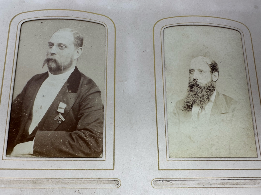 Antique 1876 Embossed Leather Photography Book Photo Album Presented To M. A. Crook With Original Family Portraits Photographs 9 X 11.5 X 2.5 - See Photos [Photo 32]