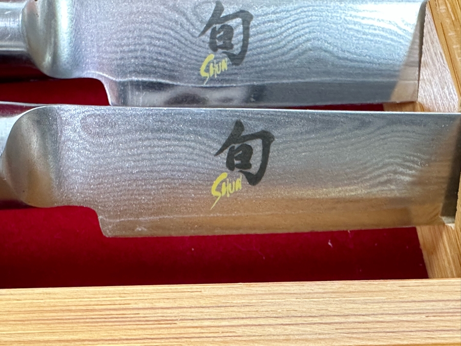 Shun Classic Steak Knives KAI Japanese Cobalt M.V. Steel Set Of 4 With Box Retails $350 [Photo 4]