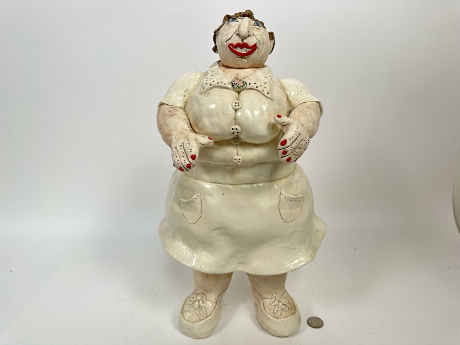 Cynthia Hipkiss Original Ceramic Sculpture 2002 9W X 17H [Photo 5]
