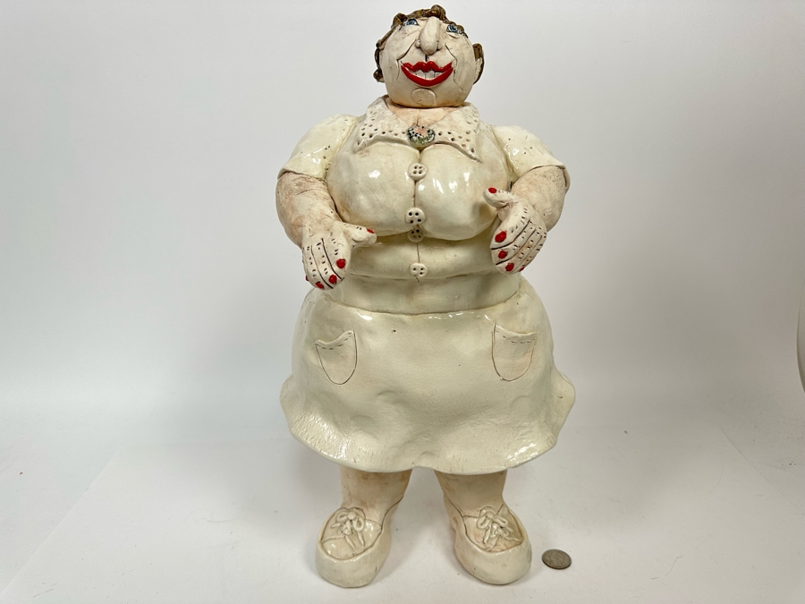 Cynthia Hipkiss Original Ceramic Sculpture 2002 9W X 17H [Photo 4]