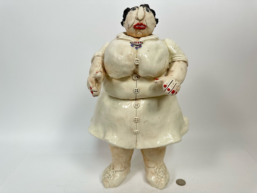 Cynthia Hipkiss Original Ceramic Sculpture 2002 10W X 7.5D X 17H [Photo 5]