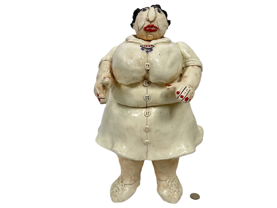 Cynthia Hipkiss Original Ceramic Sculpture 2002 10W X 7.5D X 17H [Photo 2]