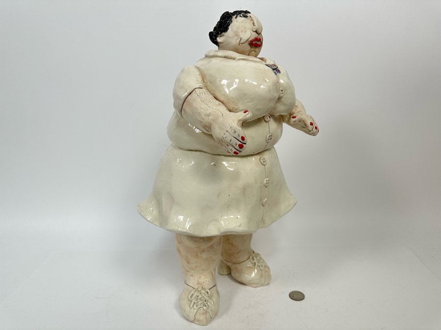Cynthia Hipkiss Original Ceramic Sculpture 2002 10W X 7.5D X 17H [Photo 9]