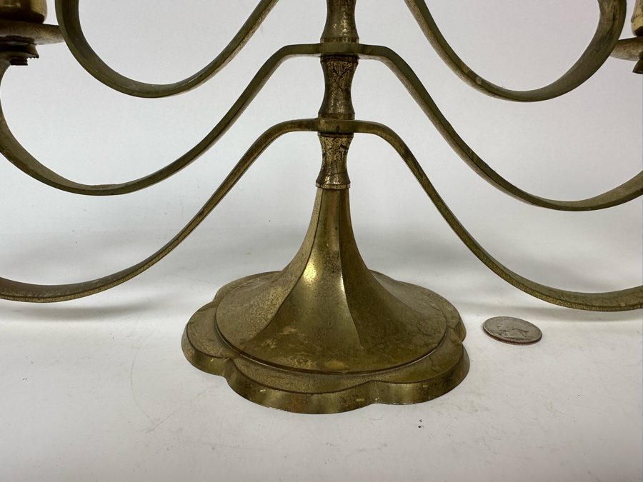 Vintage Brass Menorah 14W X 9.5H [Photo 6]