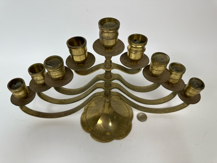 Vintage Brass Menorah 14W X 9.5H [Photo 5]
