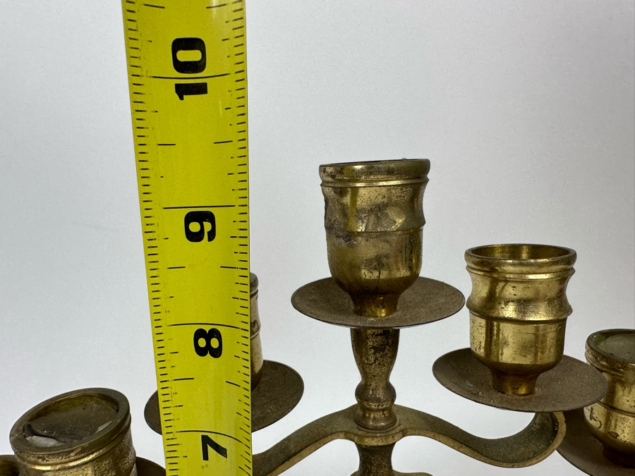 Vintage Brass Menorah 14W X 9.5H [Photo 7]