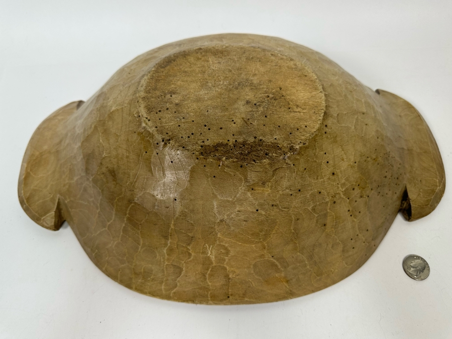 Antique Primitive Wooden Dough Bowl 18W X 12D X 4H [Photo 10]