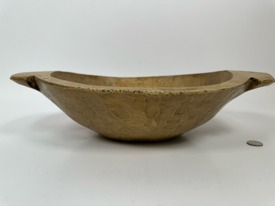 Antique Primitive Wooden Dough Bowl 18W X 12D X 4H [Photo 5]