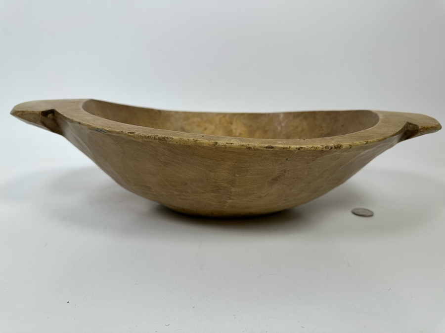 Antique Primitive Wooden Dough Bowl 18W X 12D X 4H [Photo 7]