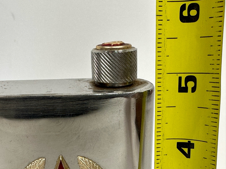 Vintage Russian USSR Metal Flask 3W X 5.5H [Photo 6]