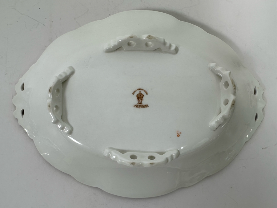 Royal Crown Derby Olde Avesbury Footed Oval Dish 10 X 7 X 1 3/4H [Photo 6]