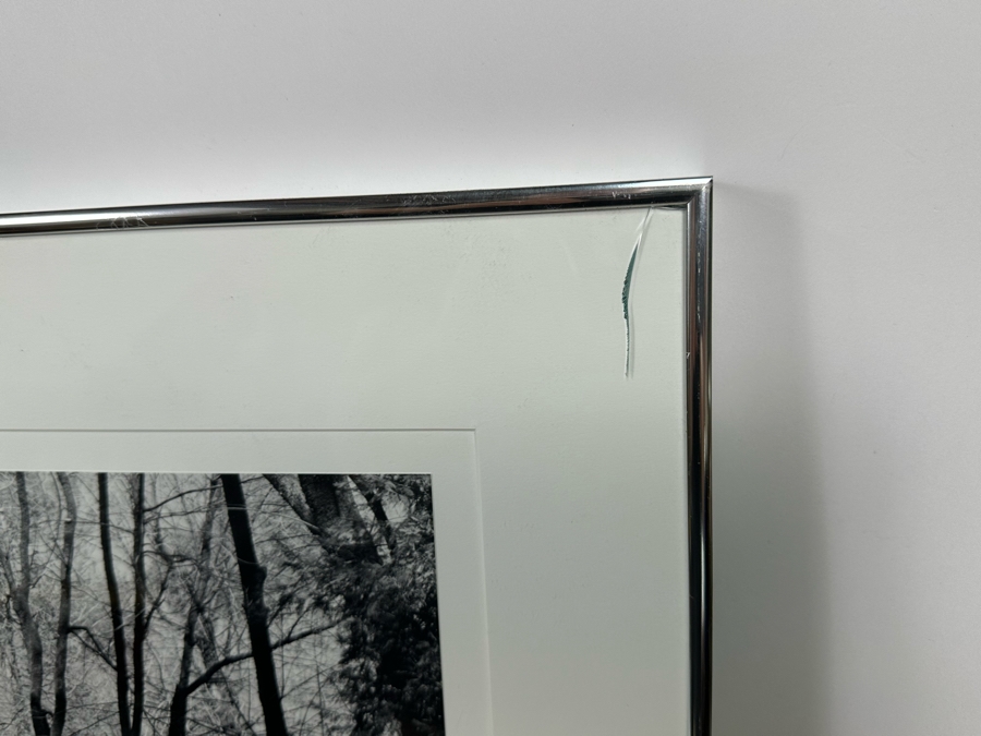 Richard D. Keesling Signed Photograph Of Yosemite National Park, CA Cascade Below Bridal Veil Falls (Dick Keesling Was Also Actress Betty White's Manager For Many Decades) 20 X 17 Framed 28 X 22 Glass Is Cracked In Corners Dated 1986 [Photo 10]