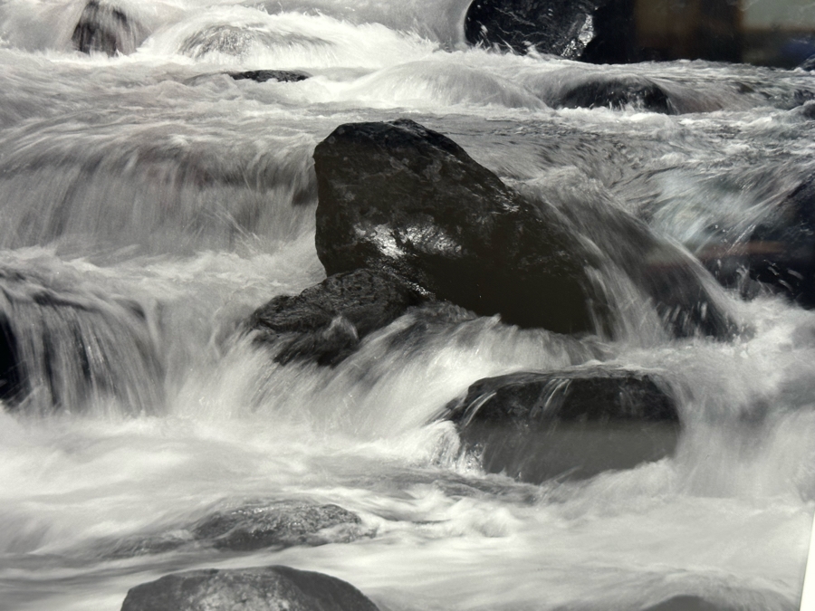 Richard D. Keesling Signed Photograph Of Yosemite National Park, CA Cascade Below Bridal Veil Falls (Dick Keesling Was Also Actress Betty White's Manager For Many Decades) 20 X 17 Framed 28 X 22 Glass Is Cracked In Corners Dated 1986 [Photo 8]