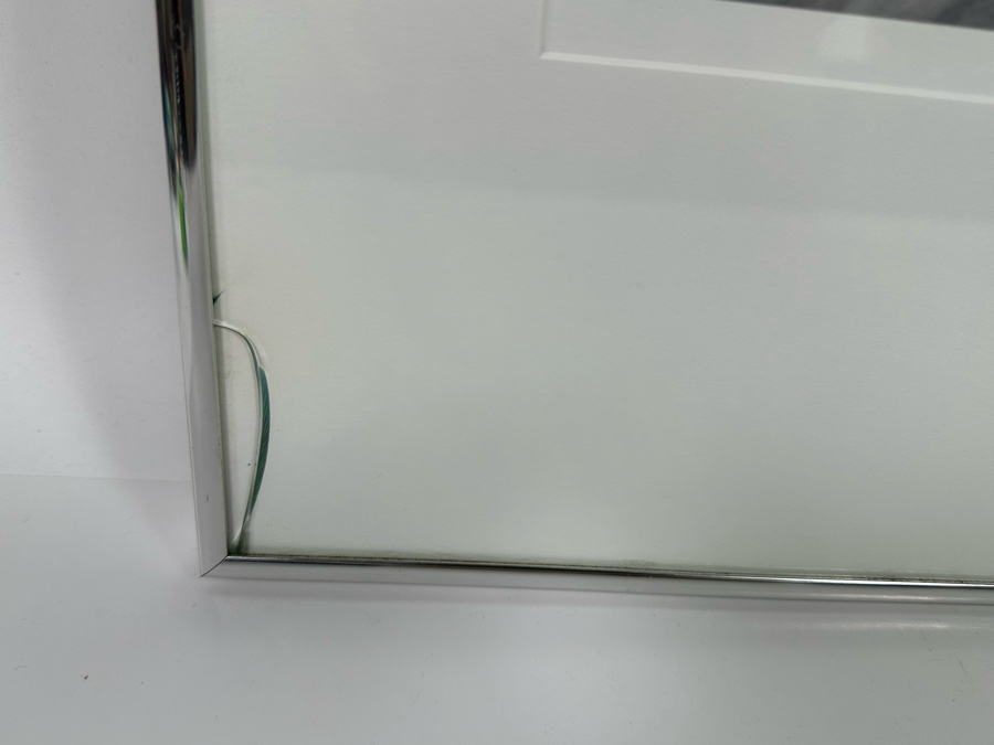 Richard D. Keesling Signed Photograph Of Yosemite National Park, CA Cascade Below Bridal Veil Falls (Dick Keesling Was Also Actress Betty White's Manager For Many Decades) 20 X 17 Framed 28 X 22 Glass Is Cracked In Corners Dated 1986 [Photo 12]