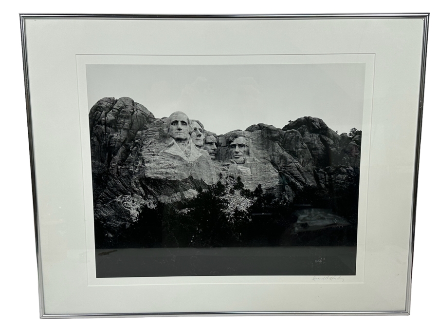 Richard D. Keesling Signed Photograph Of Mount Rushmore National Memorial (Dick Keesling Was Also Actress Betty White's Manager For Many Decades) 20 X 17 Framed 28 X 22 Estimate $1,000-$1,200