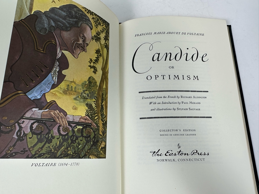 Easton Press Leather Bound Collector’s Edition Book Candide Or Optimism By Francois Marie Arouet De Voltaire [Photo 3]