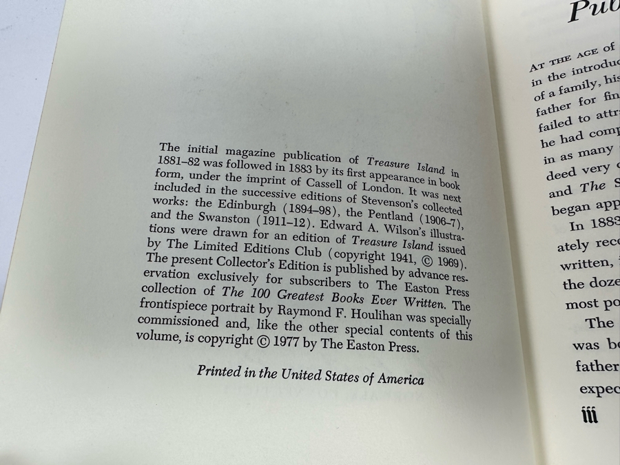Easton Press Leather Bound Collector’s Edition Book Treasure Island By Robert Louis Stevenson [Photo 4]