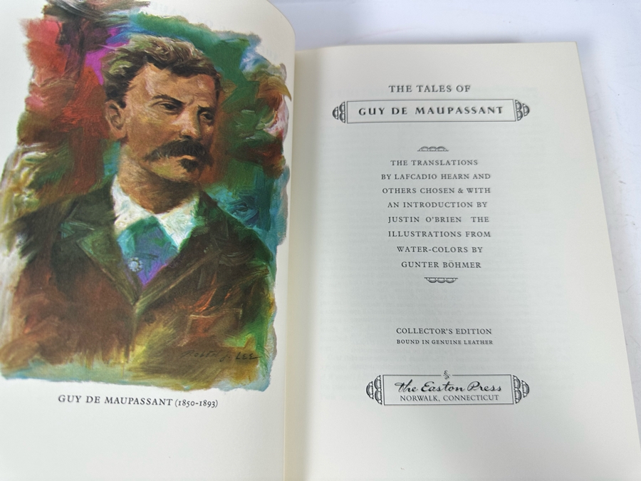 Easton Press Leather Bound Collector’s Edition Book The Tales Of Guy De Maupassant [Photo 3]
