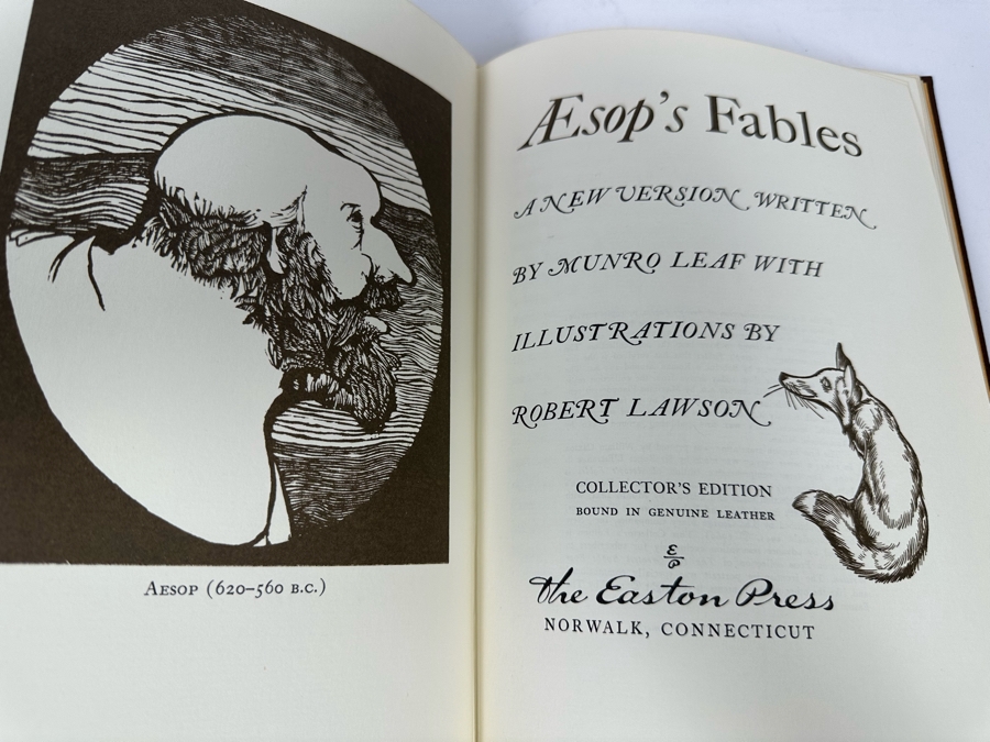 Easton Press Leather Bound Collector’s Edition Book Aesop’s Fables [Photo 3]