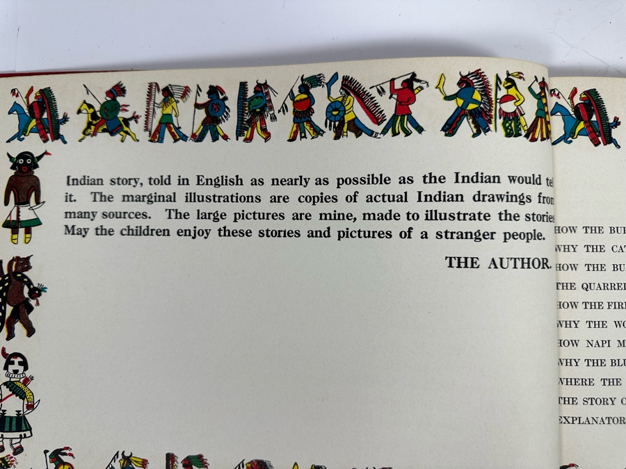 Indian Tales For Little Folks By W. S. Phillips With 11 Full Page Colored Plates 1928 Antique Book By The Platt & Munk Co [Photo 10]