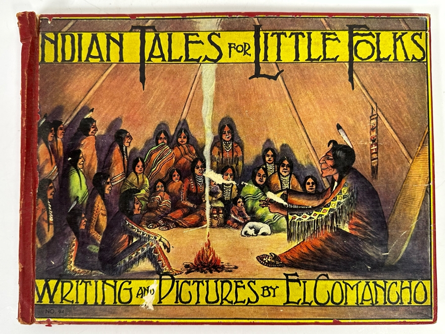 Indian Tales For Little Folks By W. S. Phillips With 11 Full Page Colored Plates 1928 Antique Book By The Platt & Munk Co [Photo 2]