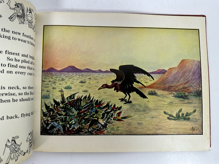 Indian Tales For Little Folks By W. S. Phillips With 11 Full Page Colored Plates 1928 Antique Book By The Platt & Munk Co [Photo 12]