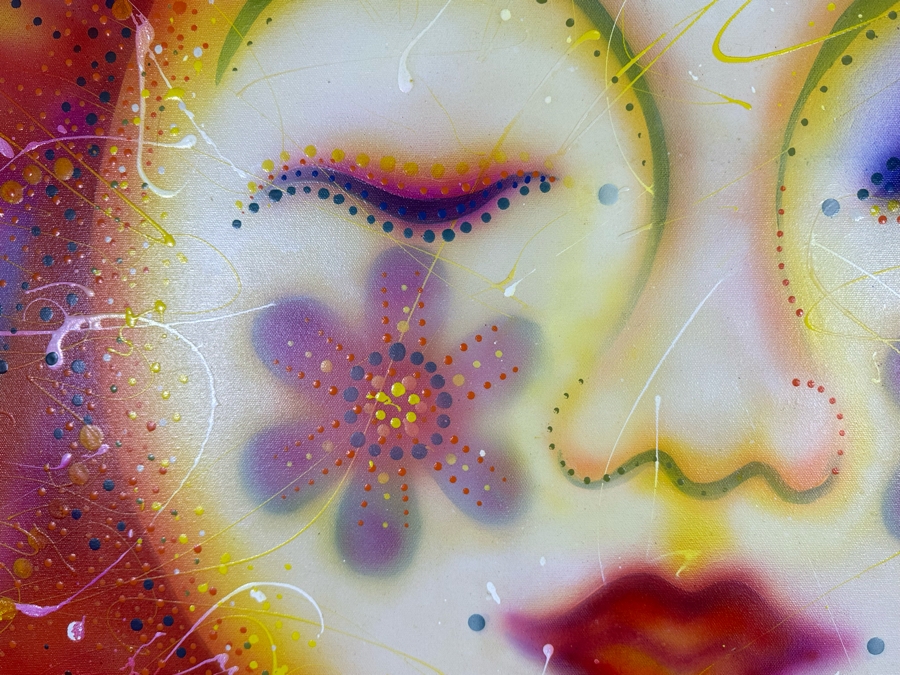 Carolyn Guerra Original Painting On Canvas Titled “Red headed Sun Goddess” 2004 48 X 60 [Photo 7]