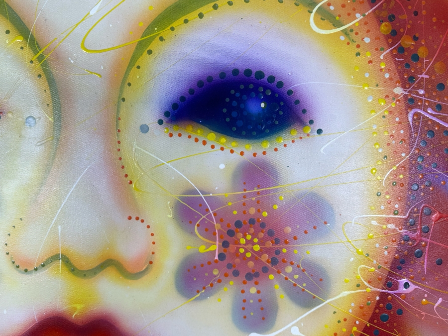 Carolyn Guerra Original Painting On Canvas Titled “Red headed Sun Goddess” 2004 48 X 60 [Photo 6]