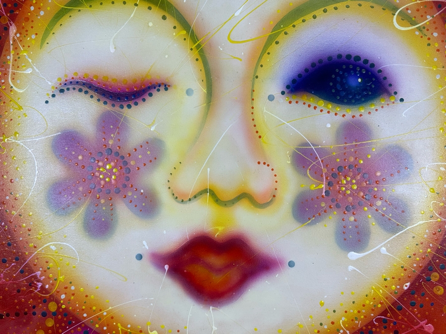 Carolyn Guerra Original Painting On Canvas Titled “Red headed Sun Goddess” 2004 48 X 60 [Photo 8]