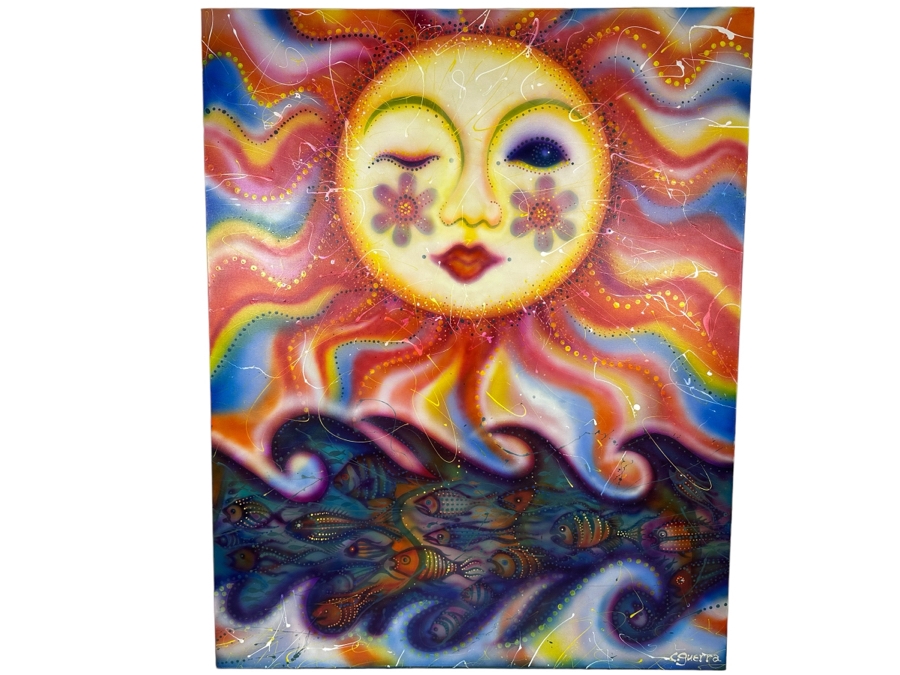 Carolyn Guerra Original Painting On Canvas Titled “Red headed Sun Goddess” 2004 48 X 60 [Photo 2]