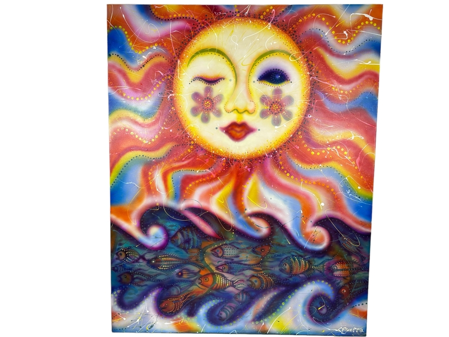Carolyn Guerra Original Painting On Canvas Titled “Red headed Sun Goddess” 2004 48 X 60 [Photo 1]