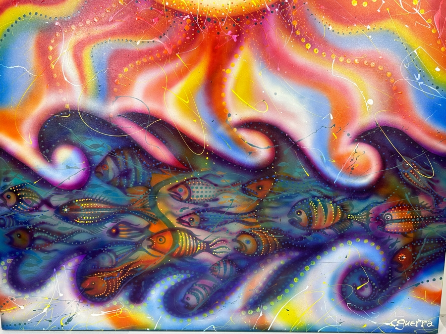 Carolyn Guerra Original Painting On Canvas Titled “Red headed Sun Goddess” 2004 48 X 60 [Photo 11]