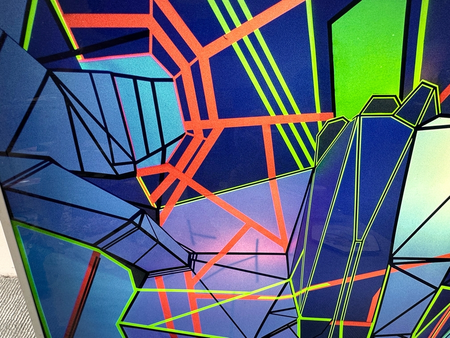 Stephen Hendee (b. 1968, California) Rare Limited Edition Artist Proof 2 Of 3 Lightbox Edition #1 1999 Titled Temporal Vein #1 1998 30 3/8 X 40 3/8 X 5 Signed On Back From Mark Moore Gallery In Santa Monica [Photo 8]