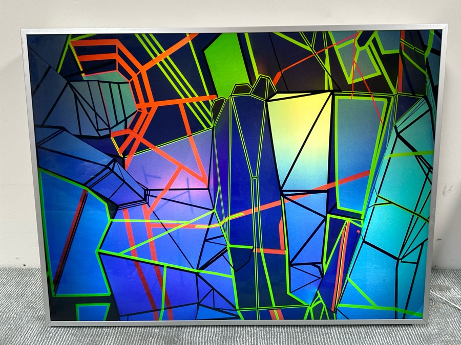 Stephen Hendee (b. 1968, California) Rare Limited Edition Artist Proof 2 Of 3 Lightbox Edition #1 1999 Titled Temporal Vein #1 1998 30 3/8 X 40 3/8 X 5 Signed On Back From Mark Moore Gallery In Santa Monica [Photo 2]