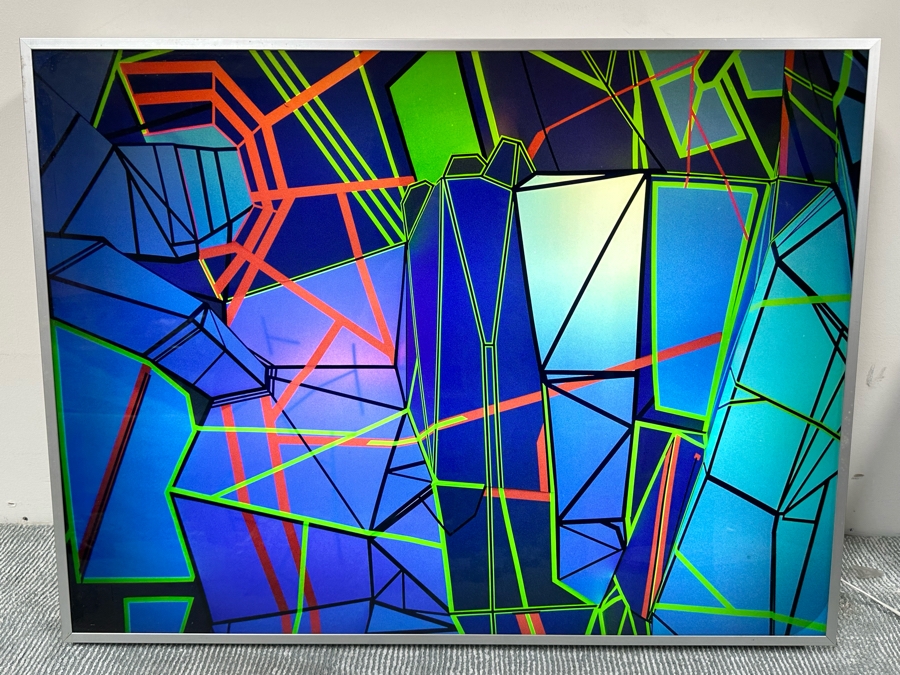 Stephen Hendee (b. 1968, California) Rare Limited Edition Artist Proof 2 Of 3 Lightbox Edition #1 1999 Titled Temporal Vein #1 1998 30 3/8 X 40 3/8 X 5 Signed On Back From Mark Moore Gallery In Santa Monica [Photo 3]